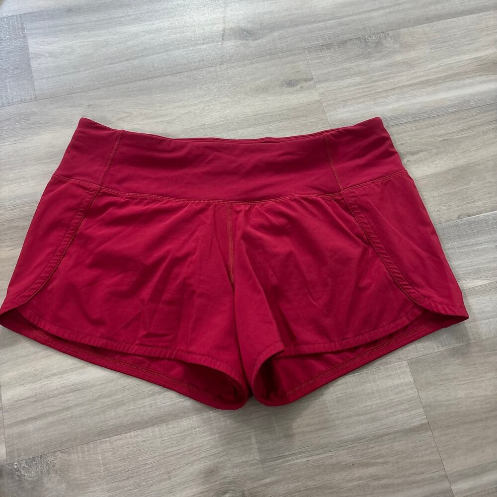 Lululemon Run Times Short 4" Scarlet Red Women Size 8